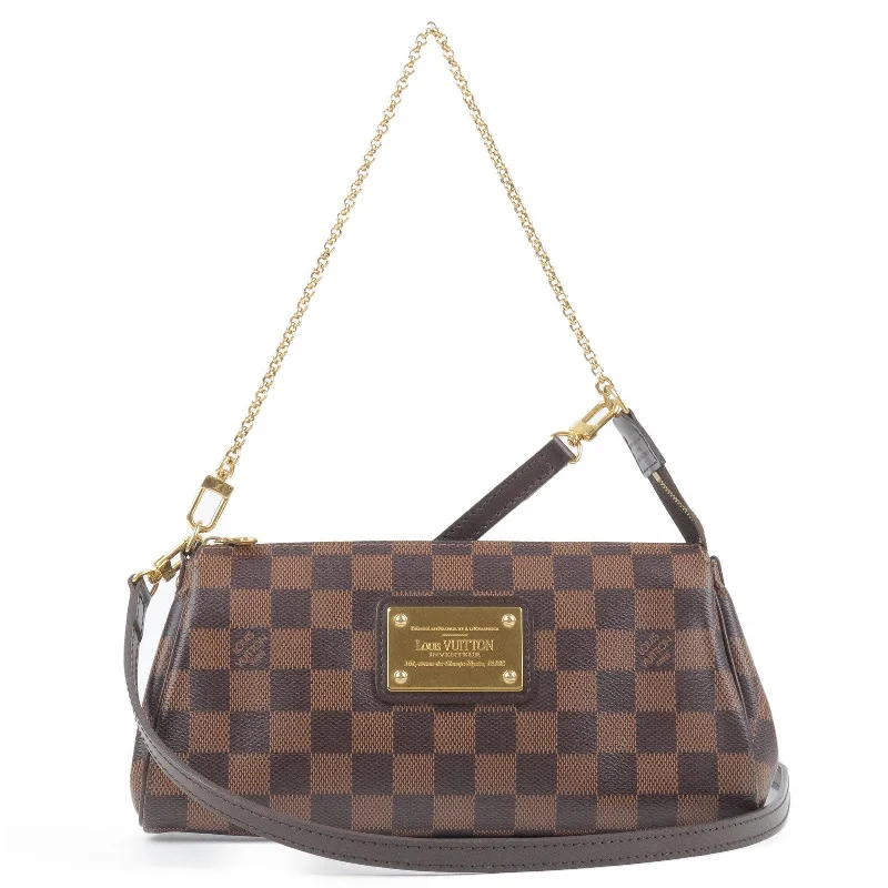 Medium - sized Louis Vuitton tote bags for work and shoppingLouis Vuitton Damier Eva 2Way Hand Bag Shoulder Bag N55213