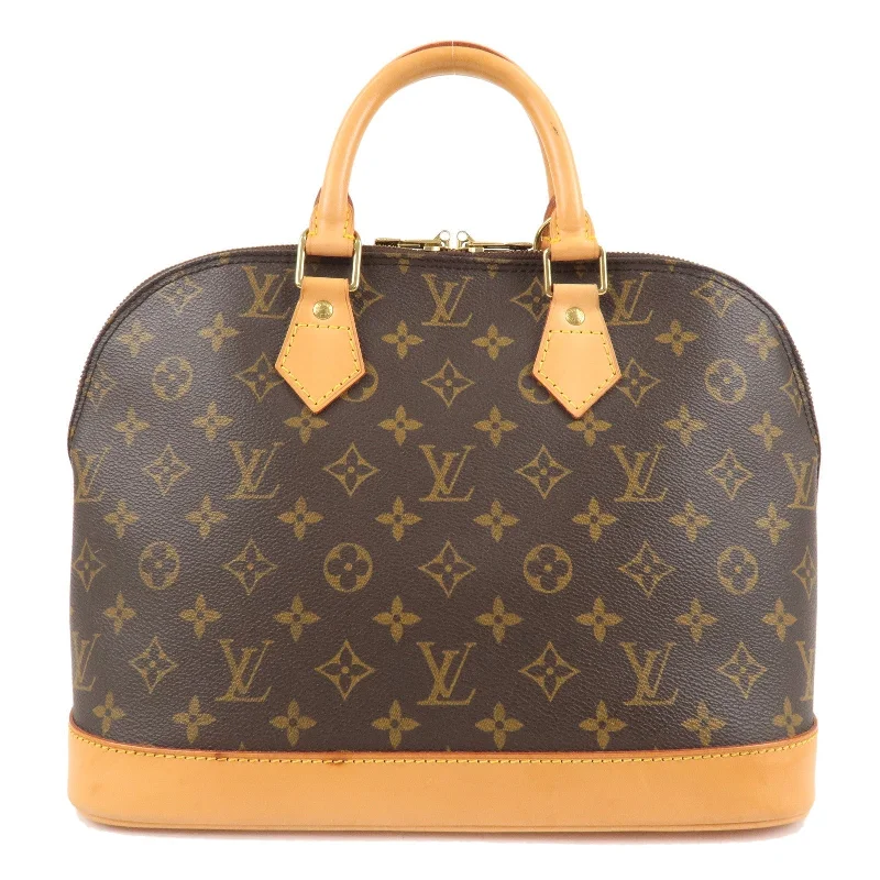 Louis Vuitton tote bags with a double - handle and shoulder - strap optionLouis Vuitton Monogram Alma Hand Bag Brown M51130