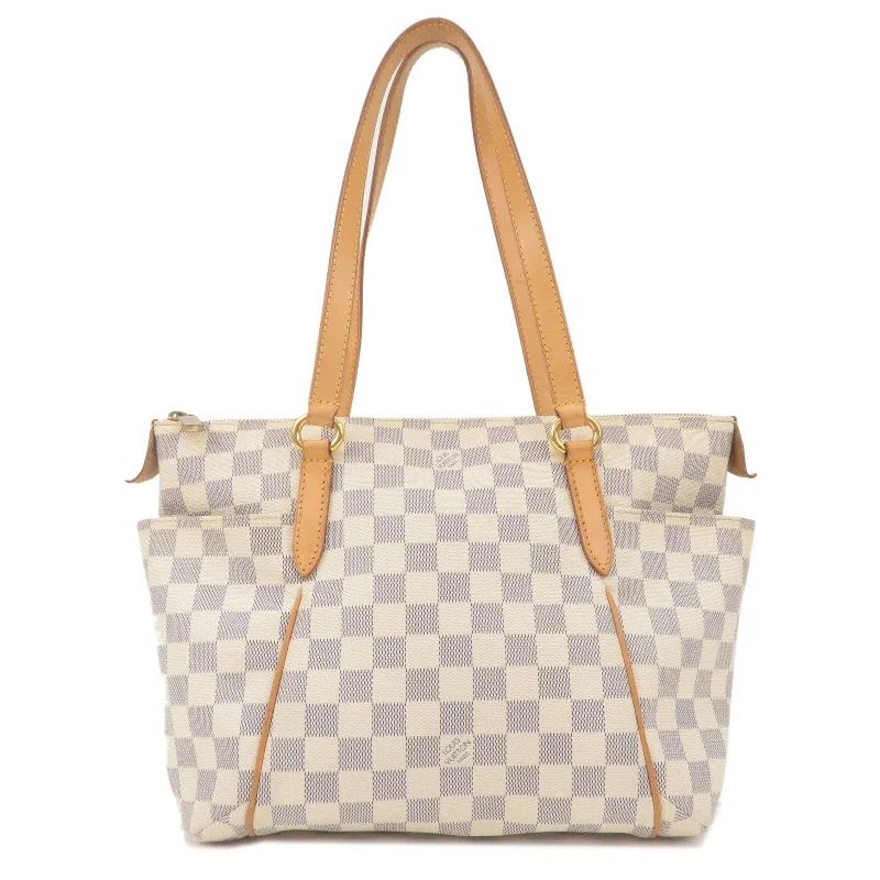 Small - sized Louis Vuitton Pochette Metis bags for a compact carryLouis Vuitton Damier Azur Totally PM Tote Bag Hand Bag N51261