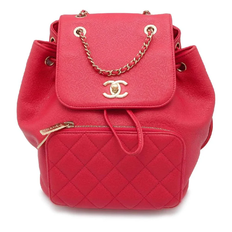 Chanel bags with exclusive seasonal designs and materialsCHANEL Matelasse Business Affinity Backpack Pink A93748 Caviar Leather