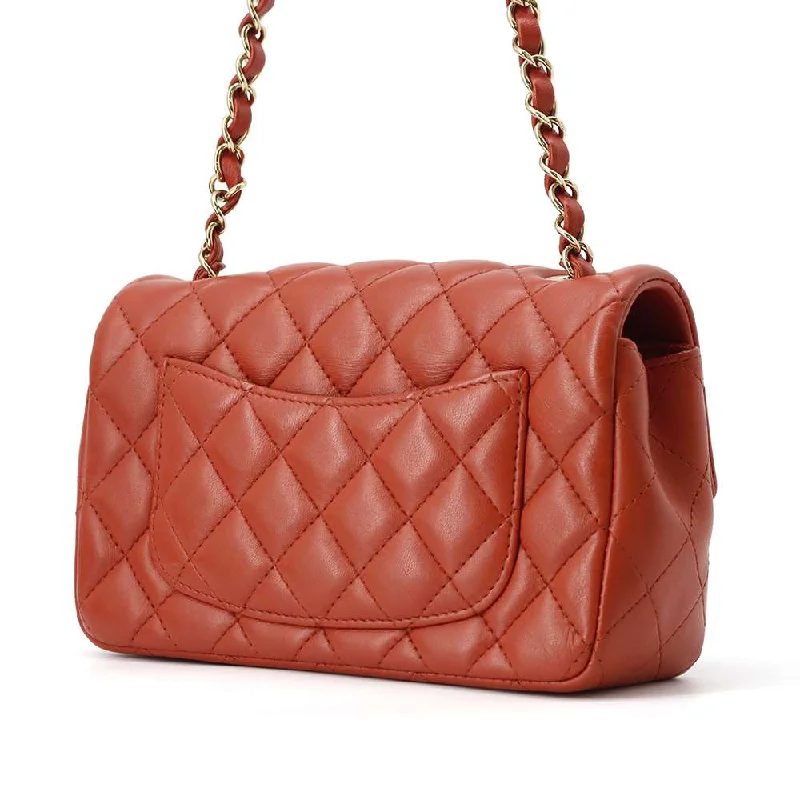 Chanel Handbag with Adjustable Strap for ComfortCHANEL Mini Materasse Chain Shoulder Red A69900 Lambskin