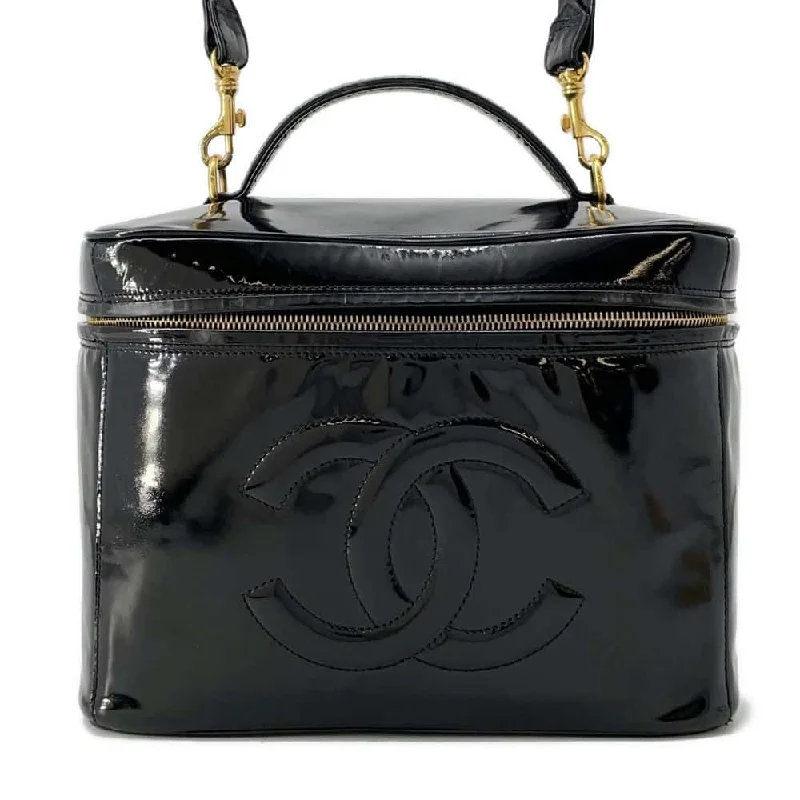 Chanel bags available at online luxury retaileCHANEL Vanity 2way Bag Black Patent Leather