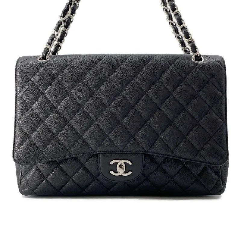 Chanel Colorful Handbag for Spring OutfitsCHANEL Jumbo Matelasse Single Flap ChainShoulder Bag Black Caviar Leather