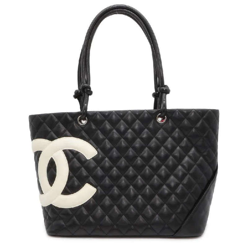 Chanel bags with modern touchesCHANEL Cambon line Tote Bag Black A25169 Leather Size Large