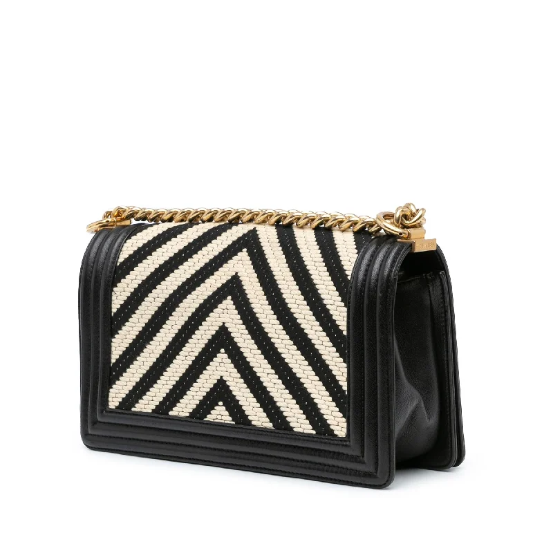 Chanel Colorful Handbag for Spring OutfitsChanel Medium Braided Chevron Cotton and Lambskin Boy Flap (zXlQPe)