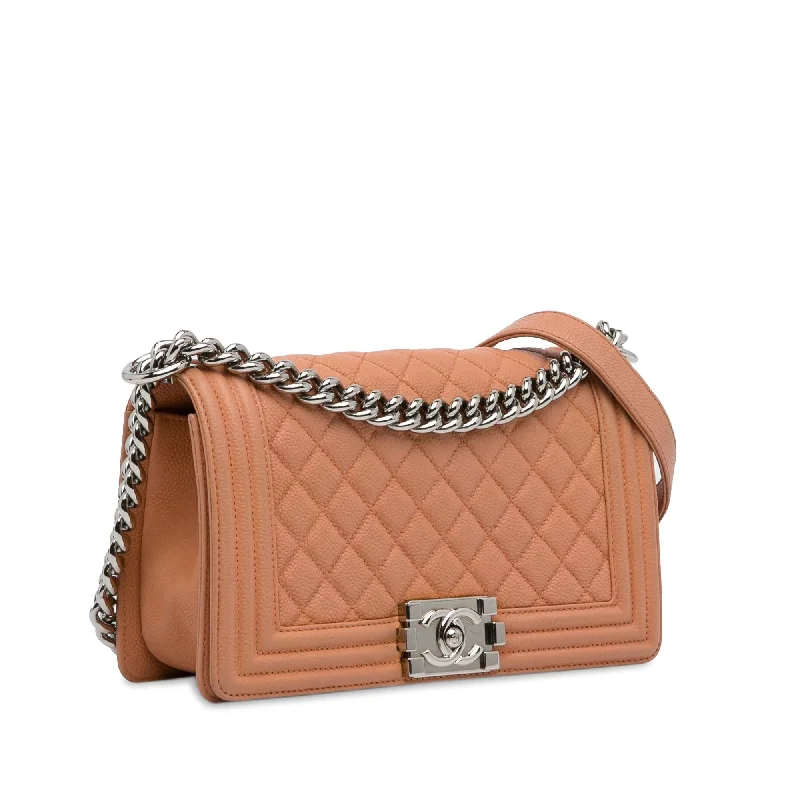 Chanel bags for women who appreciate fine craftsmanshipChanel Medium Caviar Boy Flap Bag (MIAPNv)