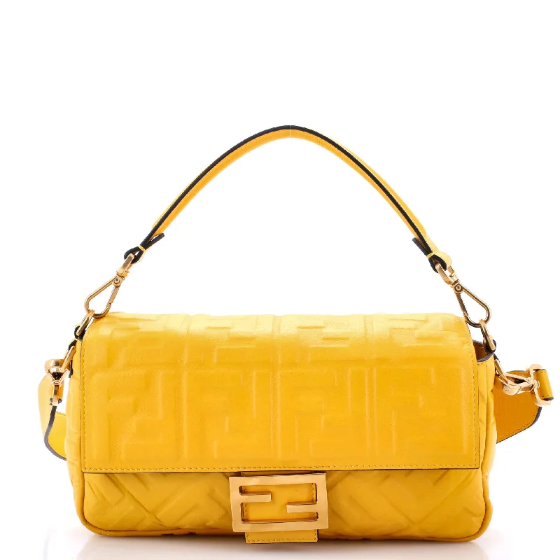 Christian Dior handbags with a snap - button closure and a decorative buckleBaguette NM Bag Zucca Embossed Leather Medium