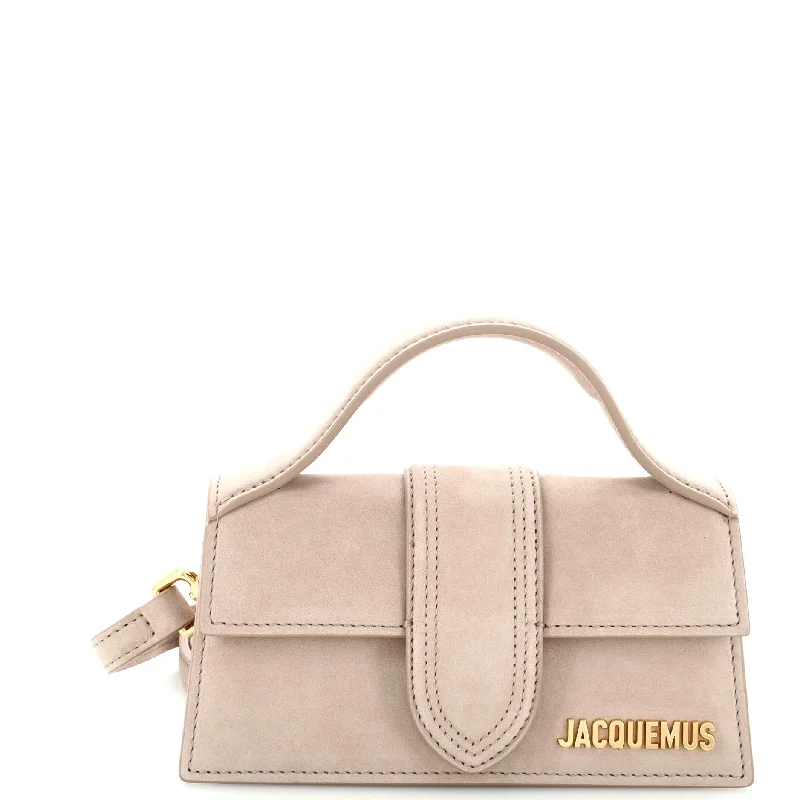 Christian Dior bags with a side - pocket for holding a water bottleLe Bambino Top Handle Flap Bag Suede