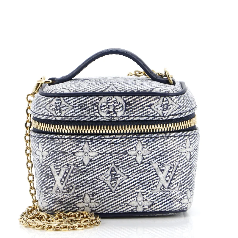 Luxury Christian Dior crossbody bags with a chain - link strapVanity Case Monoglam Jacquard Canvas Micro